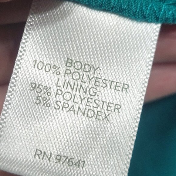 J Jill Wearever Womens Flounced Sleeve Woven Top Size L Green Round Neck Demure - Picture 10 of 13